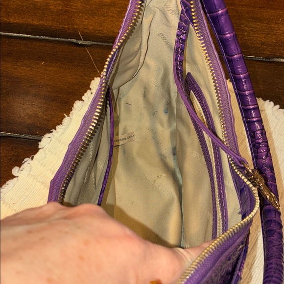 Brahmin Small Bekka Purple Curved Handbag (ABBA) - Picture 15 of 16